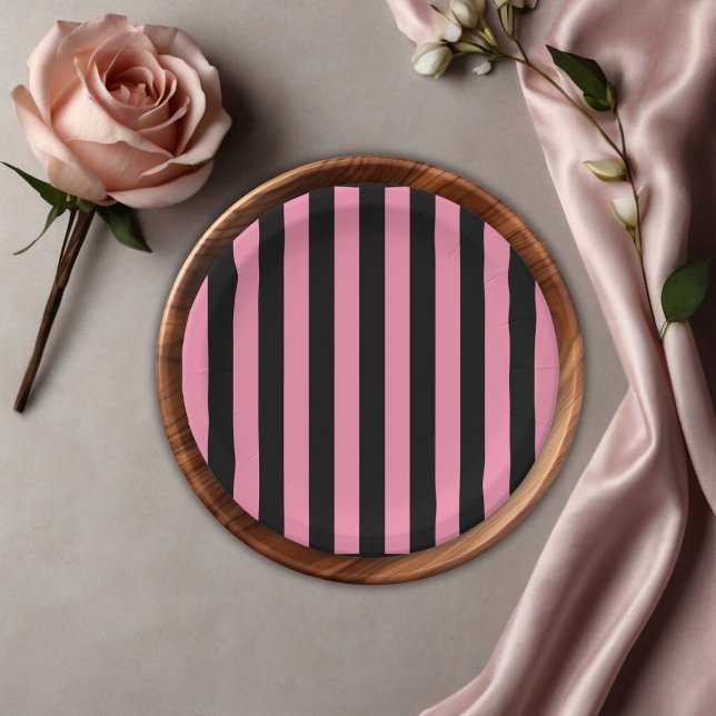 Plato De Papel Camión floral negro de calabaza rosada Baby Shower (Subido por el creador)