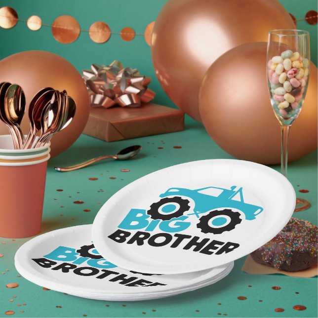 Plato De Papel Camión Monster Gran Hermano (Multi)