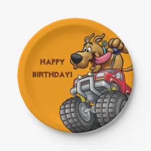 Plato De Papel Camión Scooby Doo-Monster