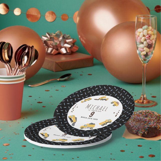 Plato De Papel Camiones de construcción de basureros de corte cum (Multi)