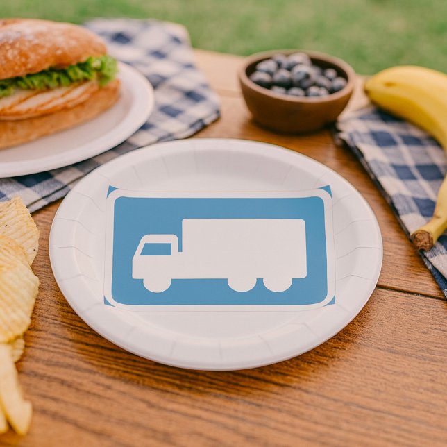 Plato De Papel Camiones Placas de papel de Rótulo de carretera (Subido por el creador)