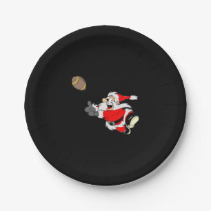 Plato De Papel Camisas de fútbol Santa Navidades
