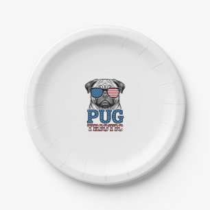 Plato De Papel Camiseta de diseño de grabado vintage patriótico P