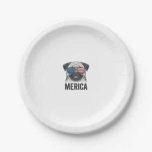 Plato De Papel Camiseta de diseño de grabado vintage Patriótico P