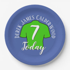 Plato De Papel Camiseta de fútbol de cumpleaños para niños para p