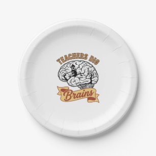 Plato De Papel Camiseta de Halloween para maestros Punzante cereb