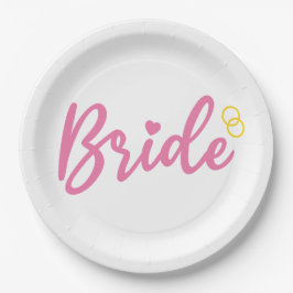 Plato De Papel Camiseta de novia en fiesta de soltera