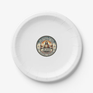 Plato De Papel Camiseta Esposa Militar de Jesús Esperando Esposa 