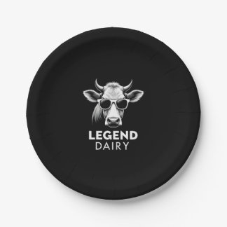 Plato De Papel Camiseta gráfica legendaria de granja divertida lá