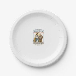 Plato De Papel Camiseta Humor de Abuelos de Jesús Cuidando la Fe 