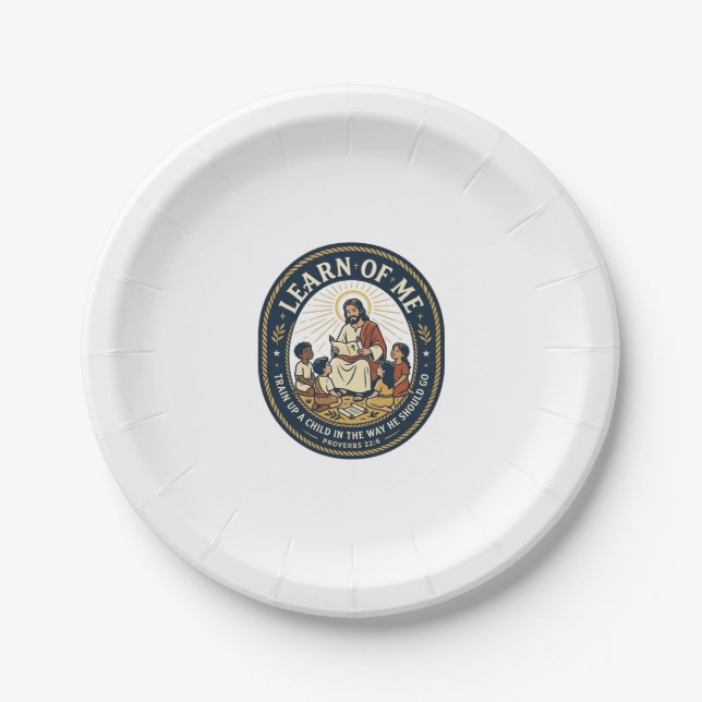 Plato De Papel Camiseta Personal del Asistente de Maestro Jesús P (Anverso)