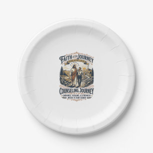 Plato De Papel Camiseta Vintage Cristiana Amigable con Terapia de