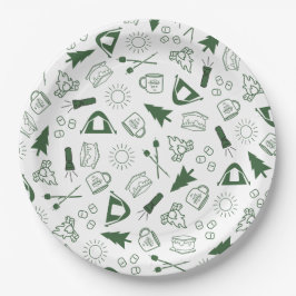 Plato De Papel Campamento Bachelorette Libro Verde Napkin