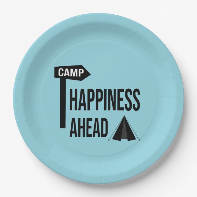 Plato De Papel Campamento Genial (Anverso)