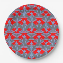 Plato De Papel Campanilla Roja 