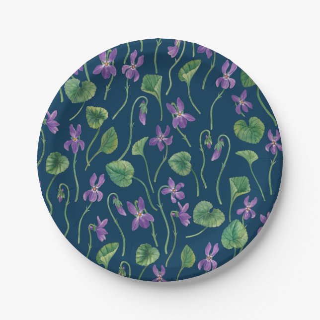 Plato De Papel Campanillas, Harebells, Campánulas (Anverso)