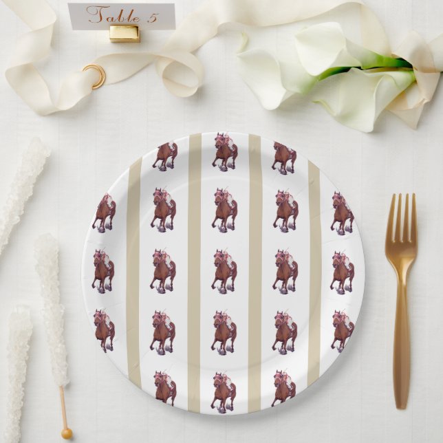 Plato De Papel Campeón toscado Seabiscuit derrota a almirante de  (Boda)