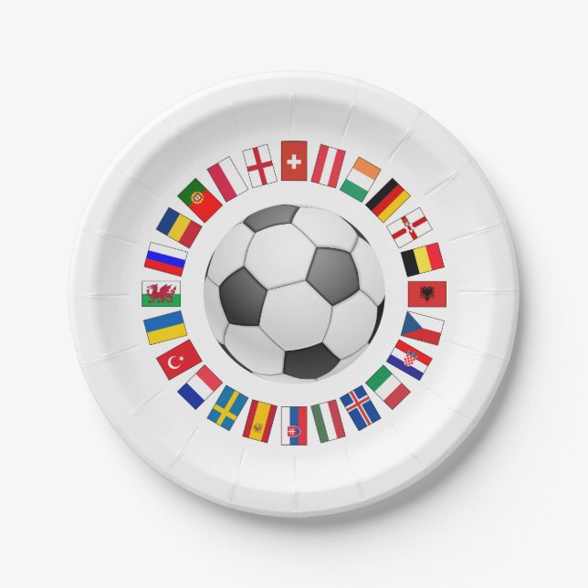 Plato De Papel Campeonato Europeo de Fútbol 2016 (Anverso)