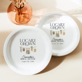 Plato De Papel Campesinos cultivados localmente comercializan Bab