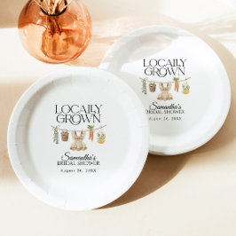 Plato De Papel Campesinos cultivados localmente comercializan Bab