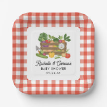 Campesinos Mercado Vegetable Crate Gingham Baby Sh