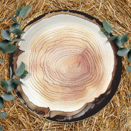 Plato De Papel Camping Adventure Kids Birday Fiesta Wood