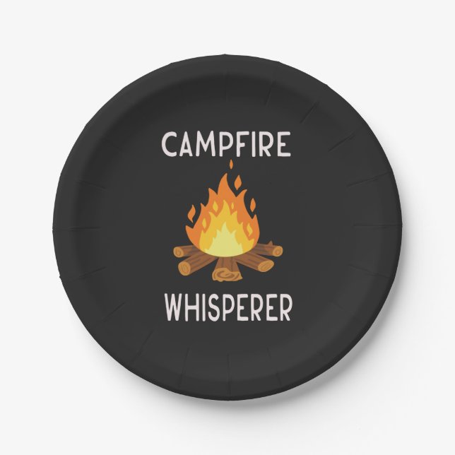 Plato De Papel Camping - Campfire Whisperer (Anverso)