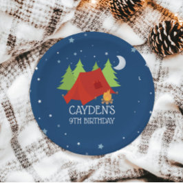 Plato De Papel Camping Patentes de fiesta de cumpleaños