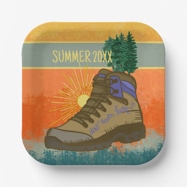 Plato De Papel Camping Personalizado para Senderista  (Anverso)