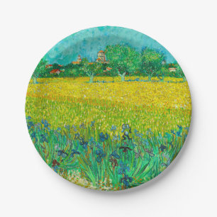 Plato De Papel Campo Van Gogh con irlandeses cerca de Arles