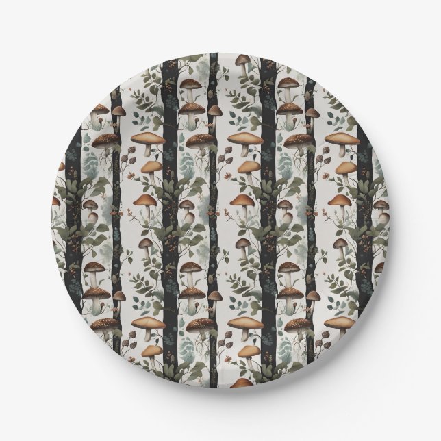 Plato De Papel Campos de hongos (Anverso)