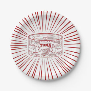Plato De Papel Can of tuna retro design