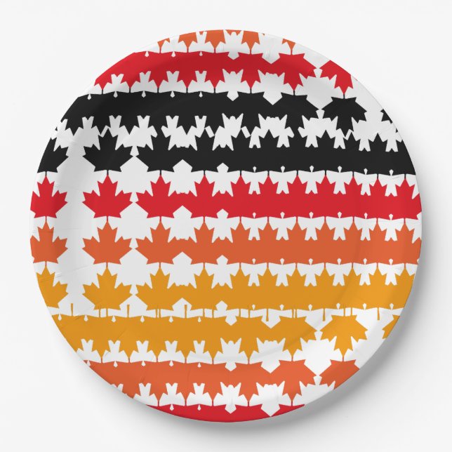 PLATO DE PAPEL CANADA COLORS MAPLE BY MASANSER PIXELAT (Anverso)
