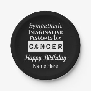 Plato De Papel Cáncer Características del Diversión de Zodiac Cum