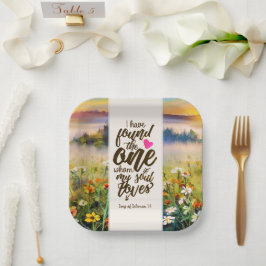 Plato De Papel Canción de Salomón 3:4 He encontrado la Biblia Uno