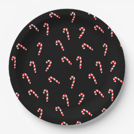 Plato De Papel Candy Cane