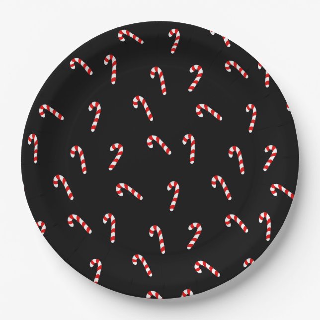 Plato De Papel Candy Cane (Anverso)