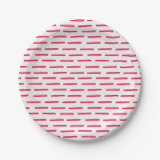 Plato De Papel Candy Cane Stripe