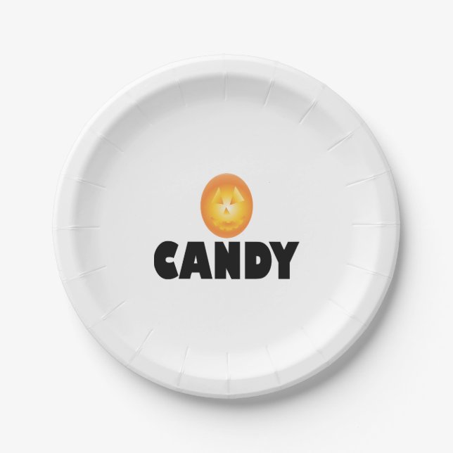 Plato De Papel Candy Halloween (Anverso)