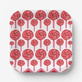 Plato De Papel Candy Lollipop Sweet Candy Lollipop Fiesta