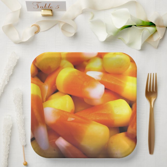 Plato De Papel Candycorn (Boda)