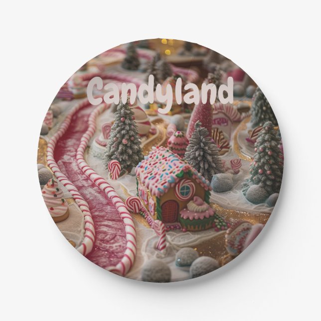 Plato De Papel Candyland (Anverso)