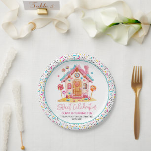 Plato De Papel Candyland Sweet Celebration Niños Fiesta de cumple
