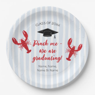 Plato De Papel Cangrejo de río Pellízcame Estamos Graduándonos Gr