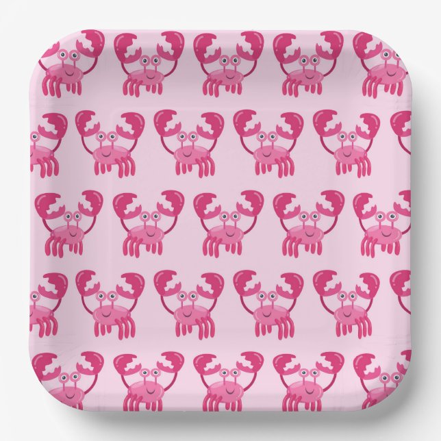 Plato De Papel Cangrejos (Anverso)