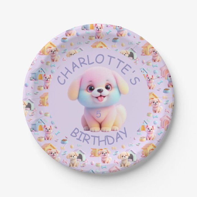 Plato De Papel Canine Cuddle 2 (Anverso)