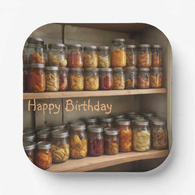 Plato De Papel Canning Birthday (Anverso)