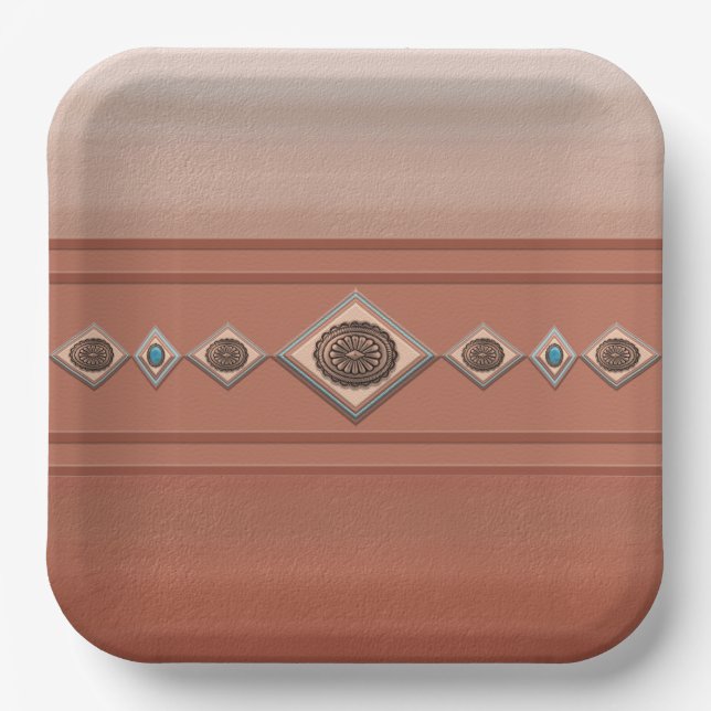 Plato De Papel Cañón Sandstone del Suroeste (Anverso)