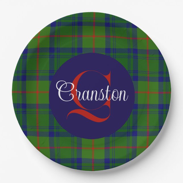 Plato De Papel Canstoun Monogrammed (Anverso)