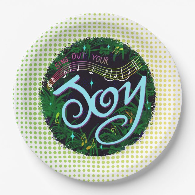 Plato De Papel ¡Canta Tu Alegría! (Anverso)